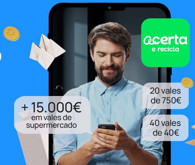 “Acerta e Recicla”: a nova app que incentiva a reciclar e dá cartões presente em supermercados