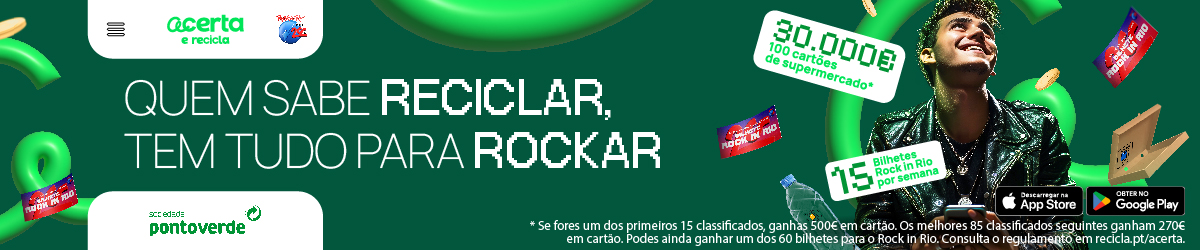 Acerta e Recicla: bilhetes para o RiR, 30 000€ em vales de supermercado e mais conhecimento sobre reciclagem