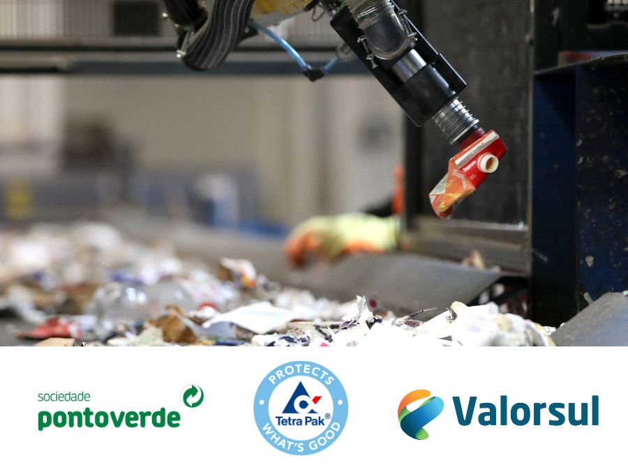 Sociedade Ponto Verde, Tetra Pak e Valorsul investem no primeiro robot de triagem com IA em Portugal