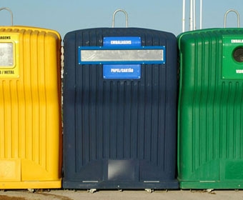 Recycling drop-off containers