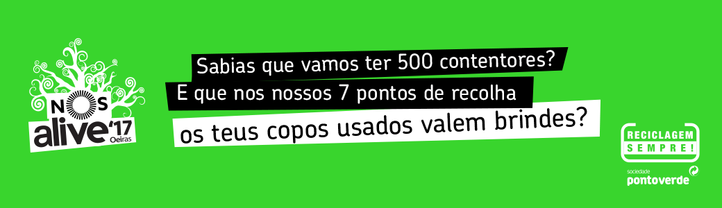 Sociedade Ponto Verde desafia a reciclar no NOS Alive 2017