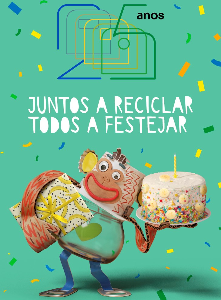 A Sociedade Ponto Verde faz 25 anos, mas os prémios são para todos.  “Juntos a Reciclar, todos a festejar!” 