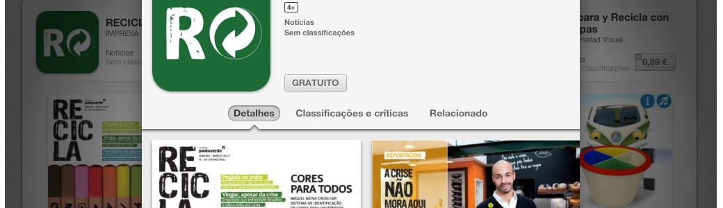 Revista RECICLA disponível em edição Ipad e Android