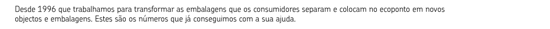 Estes são os números que já conseguimos com a sua ajuda