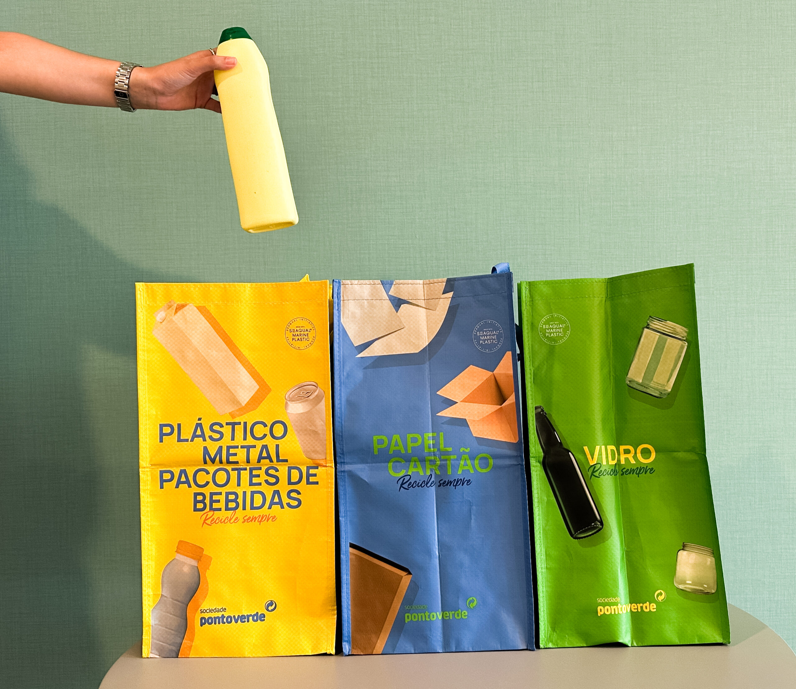 sacos de reciclagem