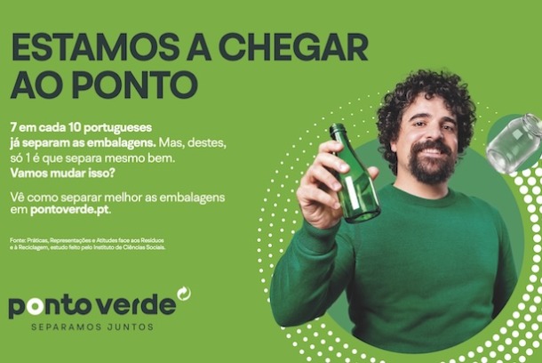 “Estamos a chegar ao ponto”: campanha da Ponto Verde regressa para acelerar reciclagem de embalagens